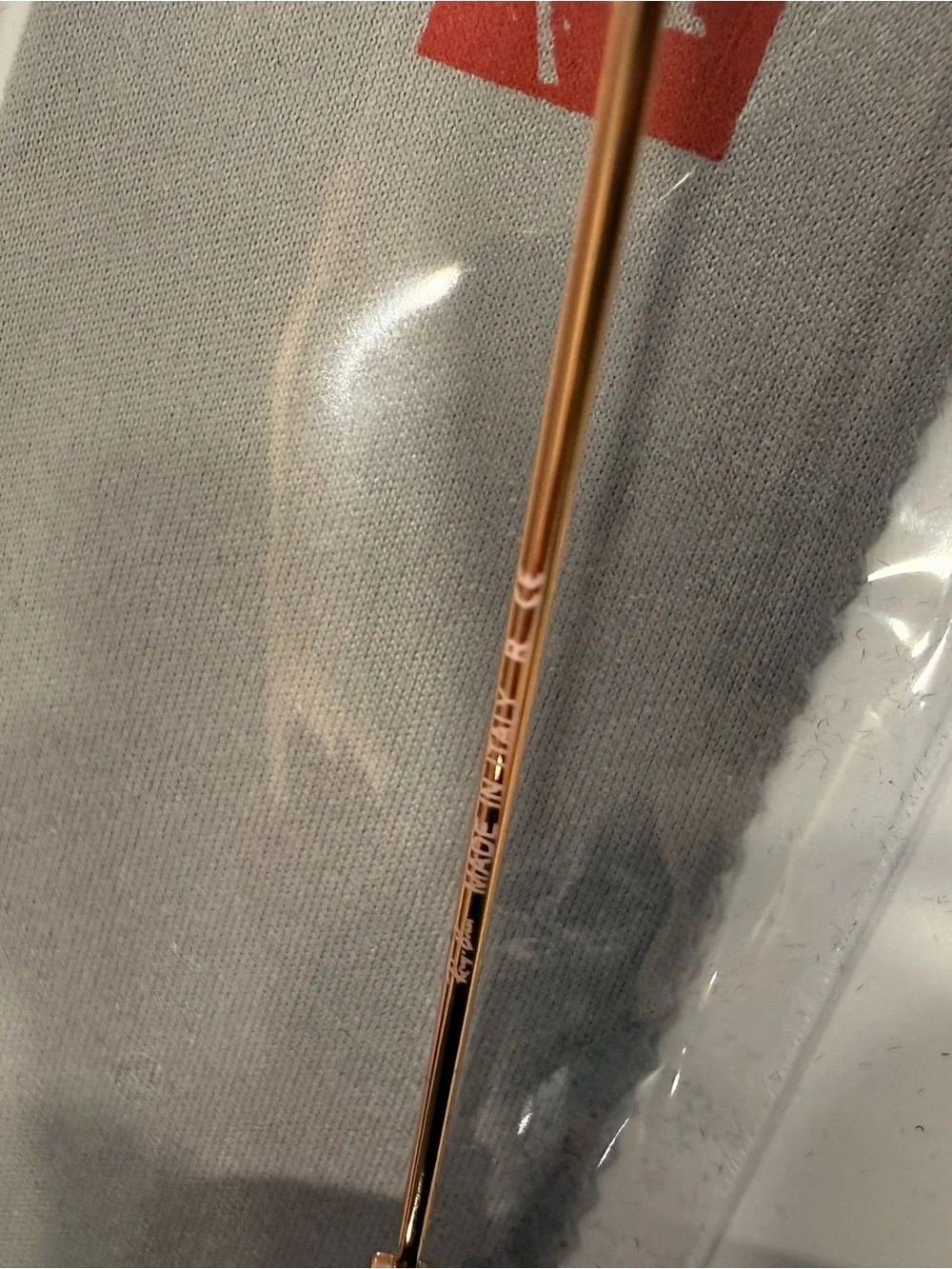 Ray-Ban Gold Frame Aviators with Green Trim and Dark Lenses